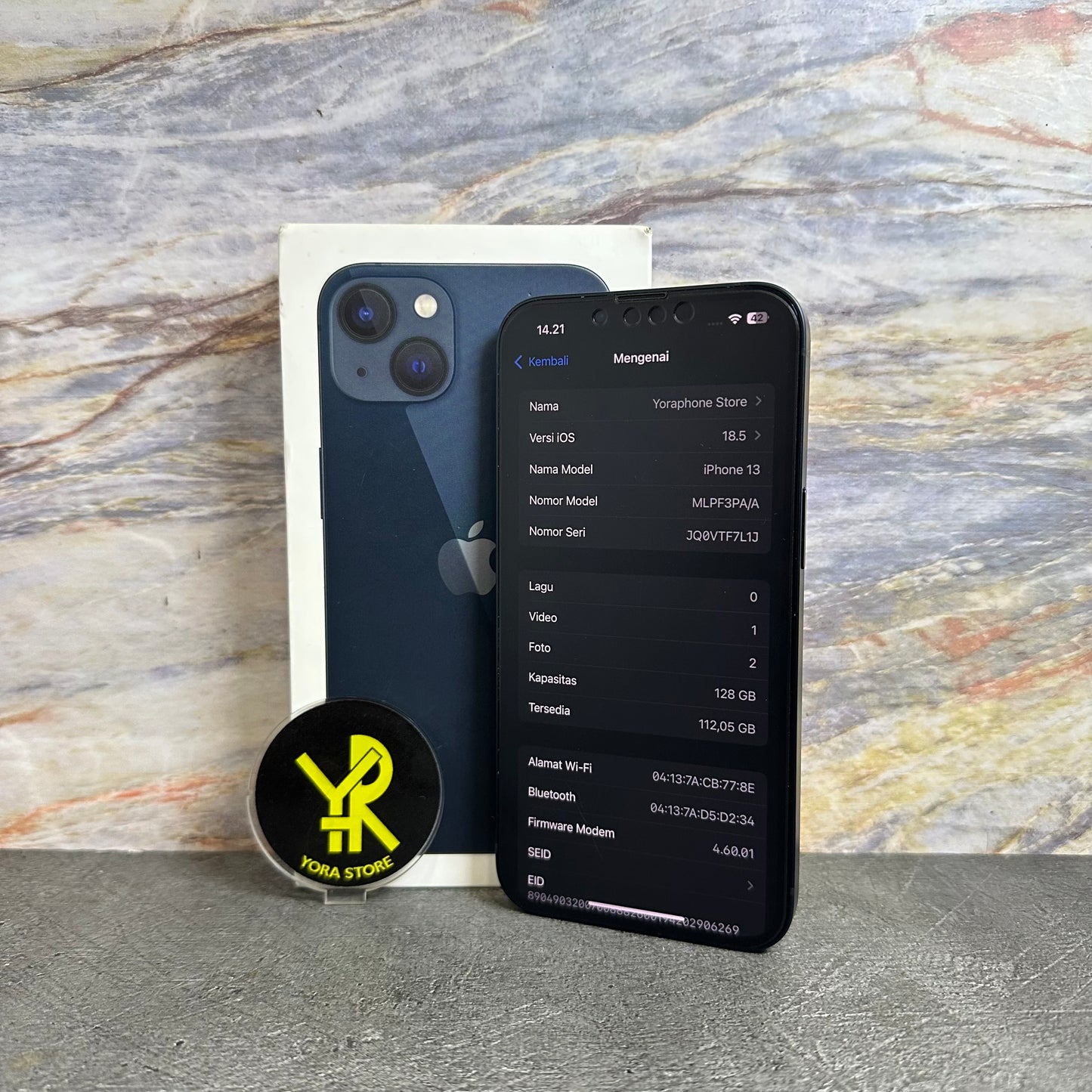 iPhone 13 Midnight 128GB Garansi iBox 26/11/25