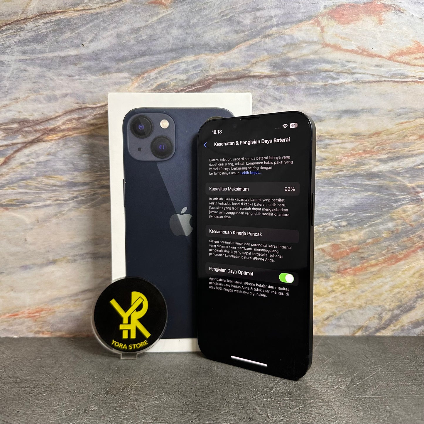 iPhone 13 Midnight 128GB Garansi iBox 12/12/2025