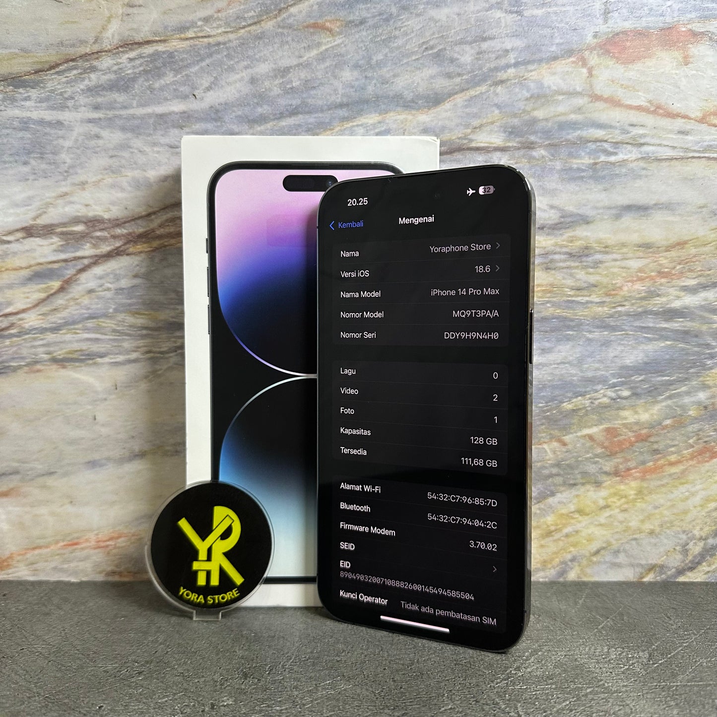 iPhone 14 ProMax 128GB Deep Purple Second Garansi Resmi iBox Fullset - LikeNew
