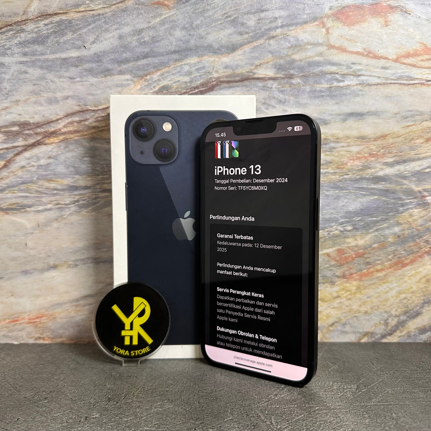 iPhone 13 Midnight 128GB Garansi iBox 12/12/2025