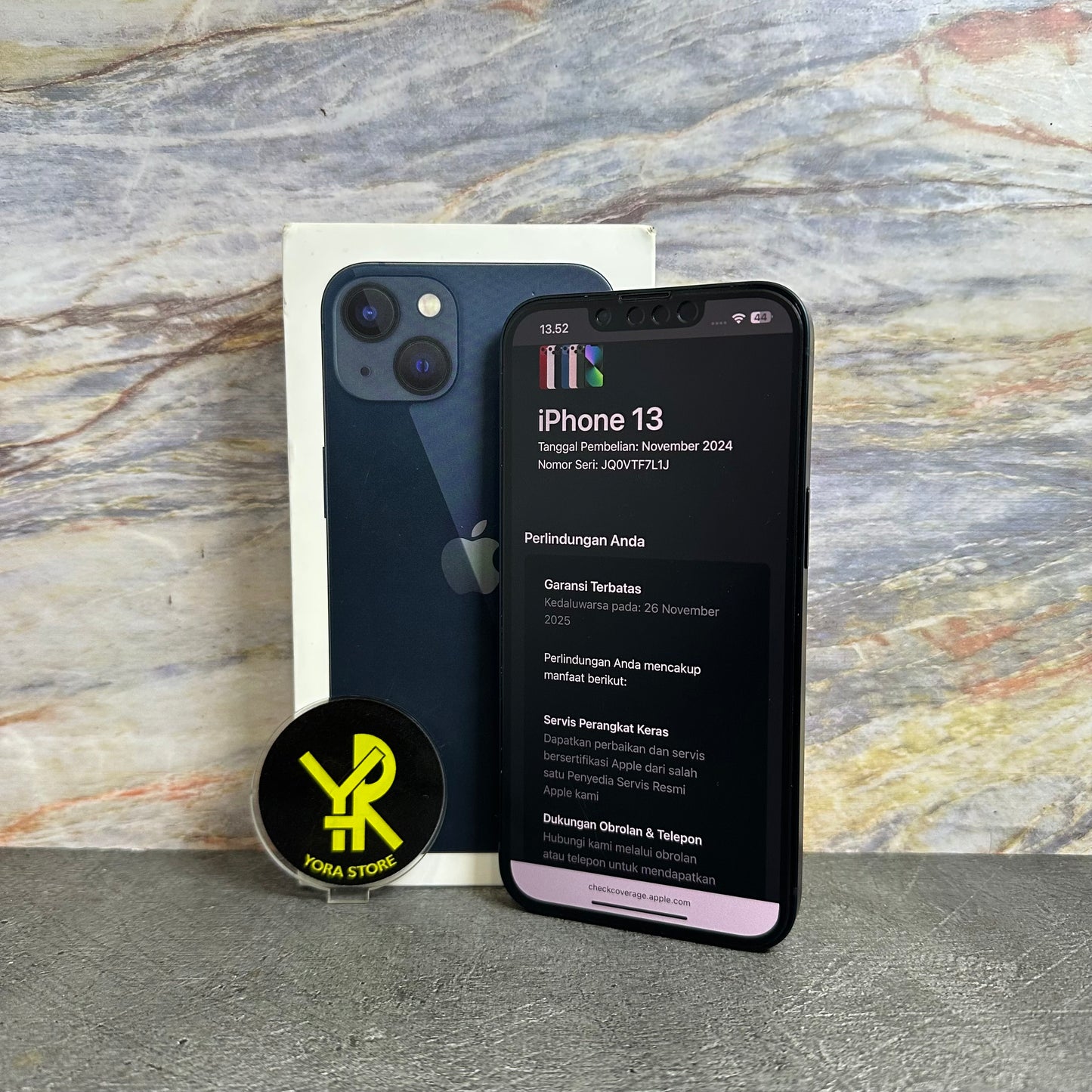 iPhone 13 Midnight 128GB Garansi iBox 26/11/25