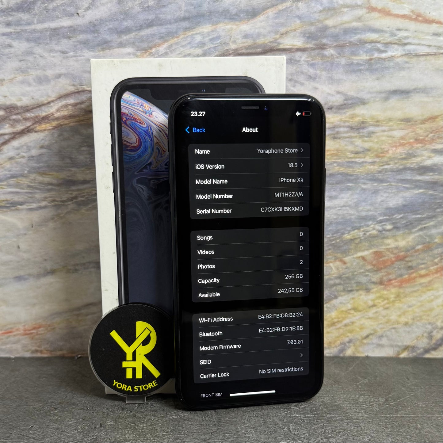 iPhone XR 256GB Black IMEI Registered (All Op - Permanent) Fullset