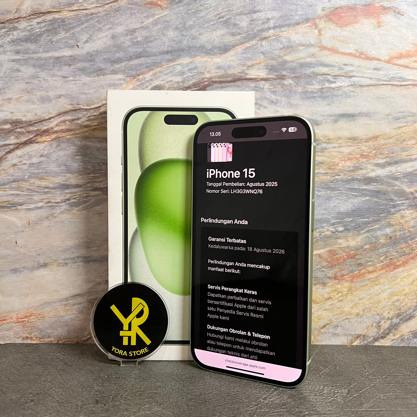 iPhone 15 Green 128GB Garansi iBox 12/08/26