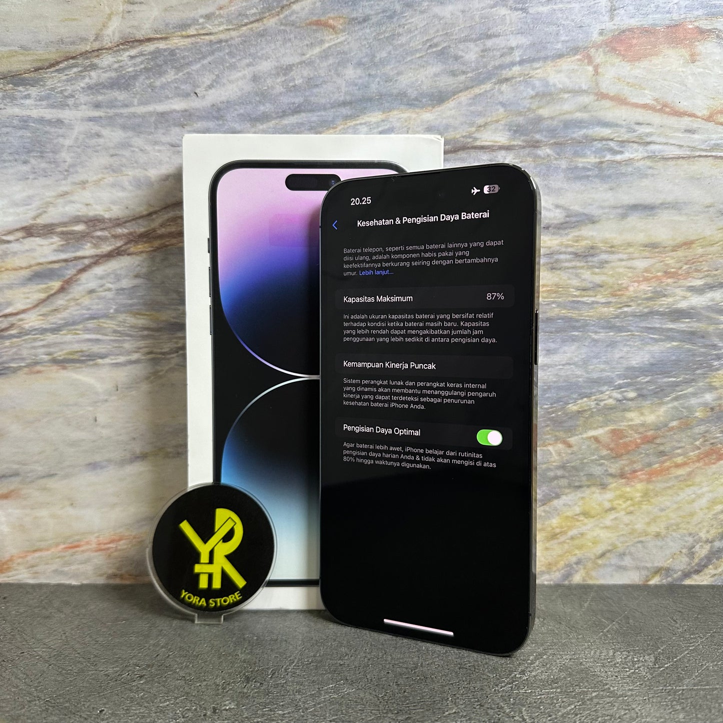 iPhone 14 ProMax 128GB Deep Purple Second Garansi Resmi iBox Fullset - LikeNew