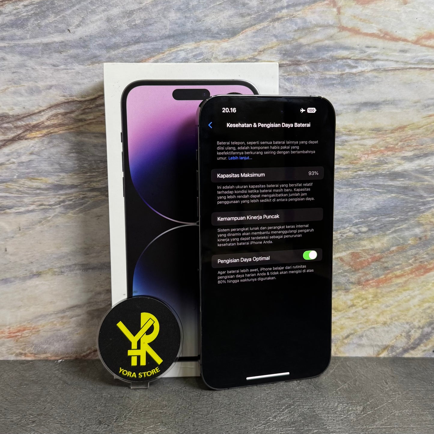iPhone 14 ProMax 256GB Deep Purple Second Garansi Resmi iBox Fullset - Mulus