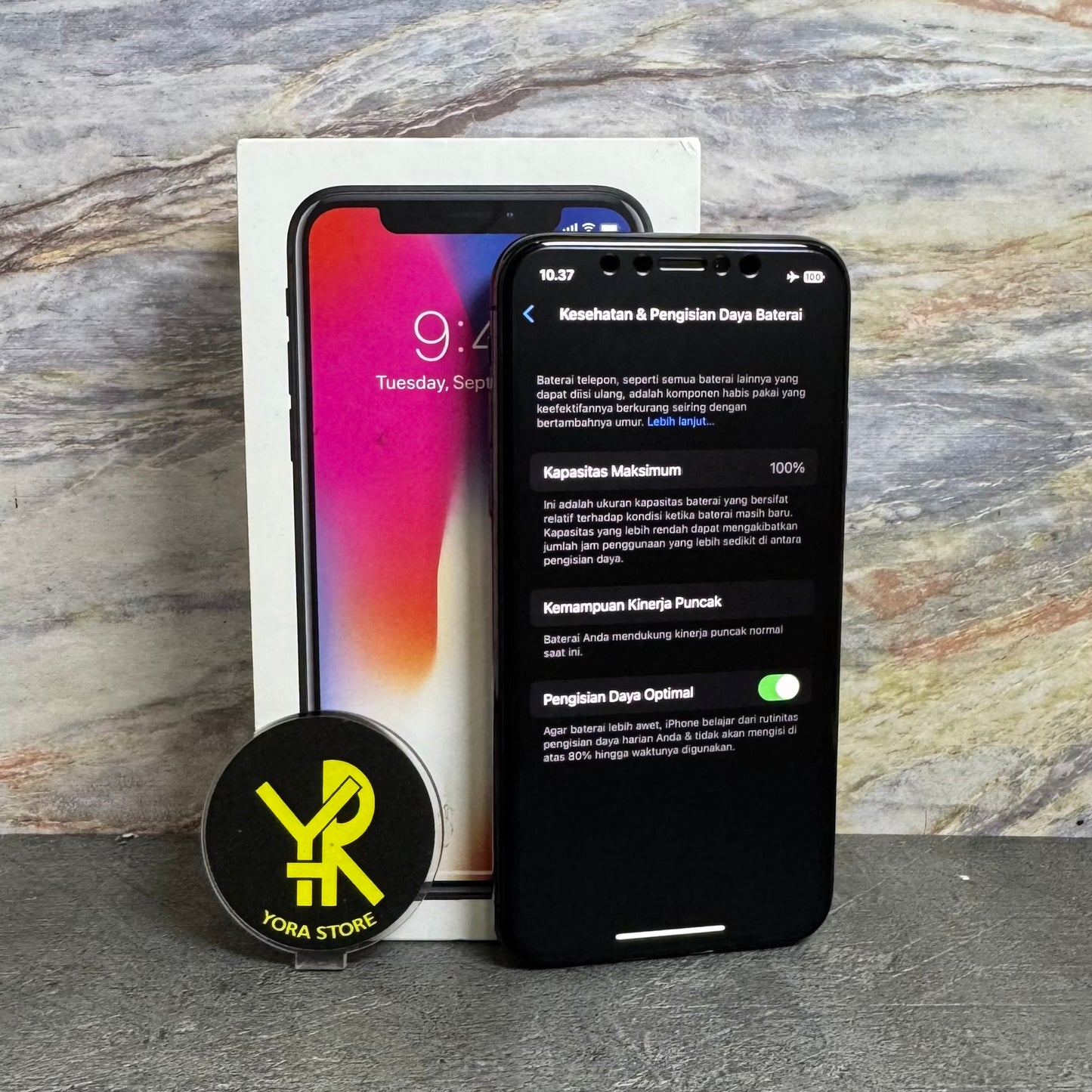 iPhone X 256GB Second IMEI Registered (All Op, Permanent dan Bergaransi) Mulus - Fullset