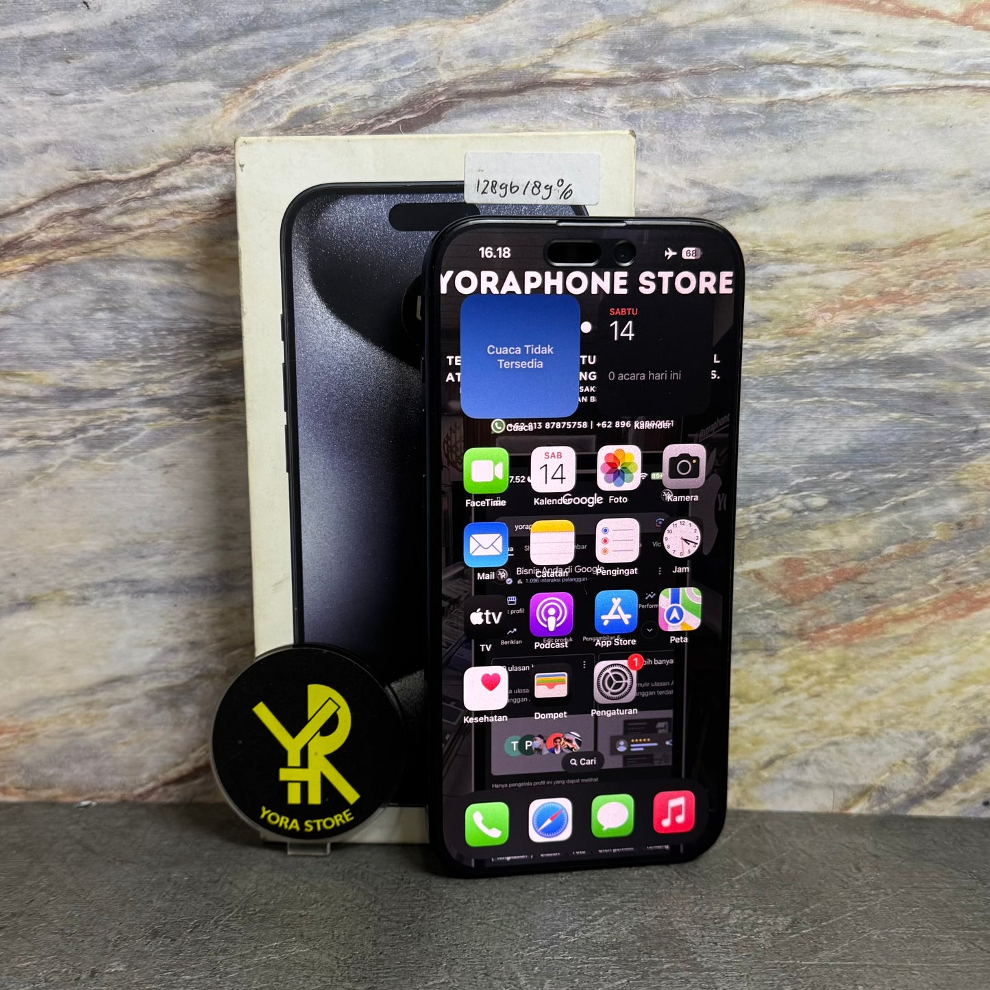 iPhone 15 Pro 128GB Second Garansi Resmi iBox Fullset - Mulus