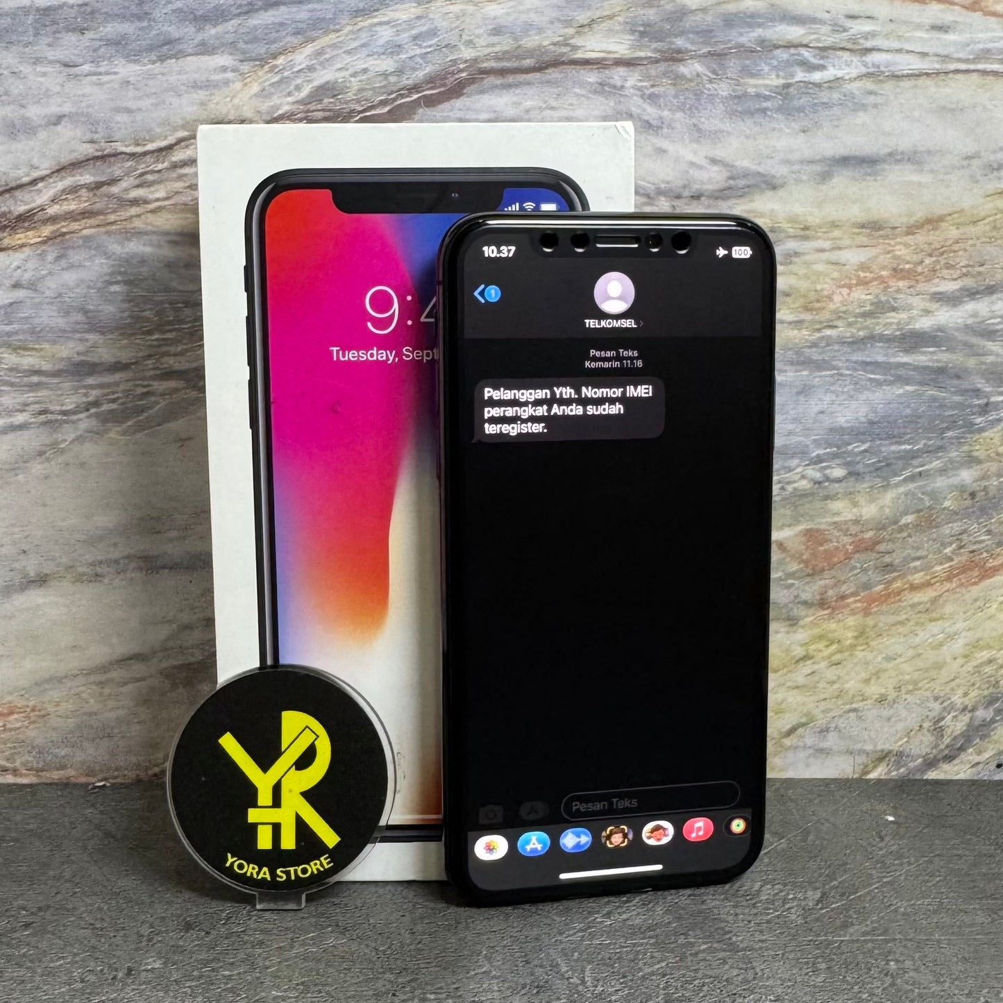 iPhone X 256GB Second IMEI Registered (All Op, Permanent dan Bergaransi) Mulus - Fullset