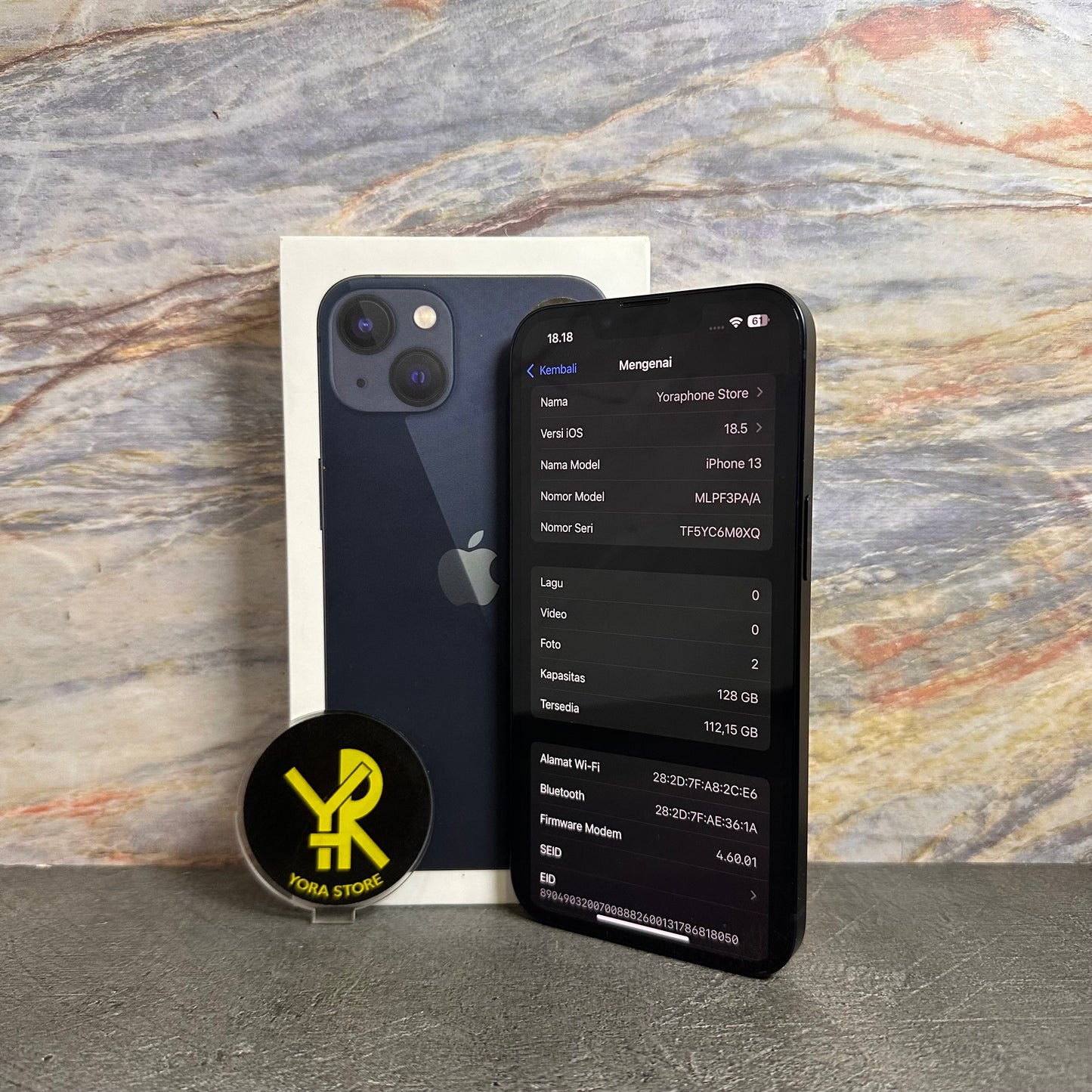 iPhone 13 Midnight 128GB Garansi iBox 12/12/2025