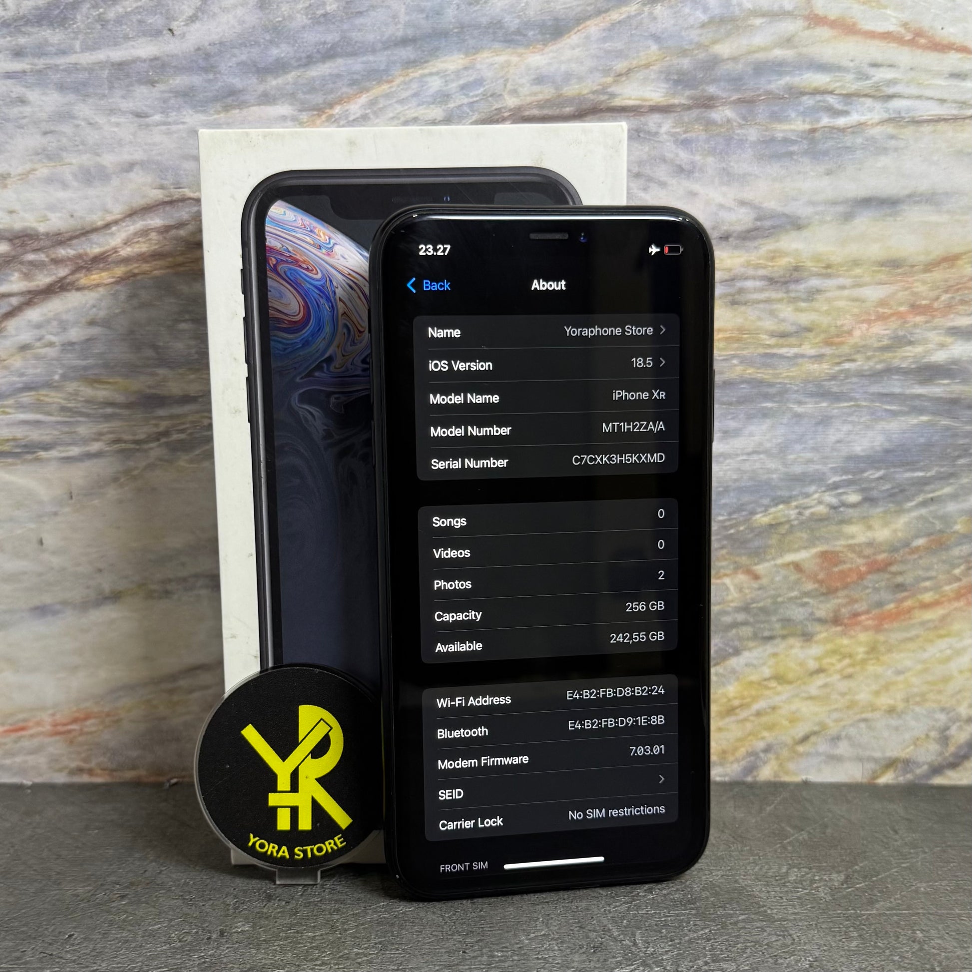 iPhone XR 256GB Black IMEI Registered (All Op - Permanent) Fullset