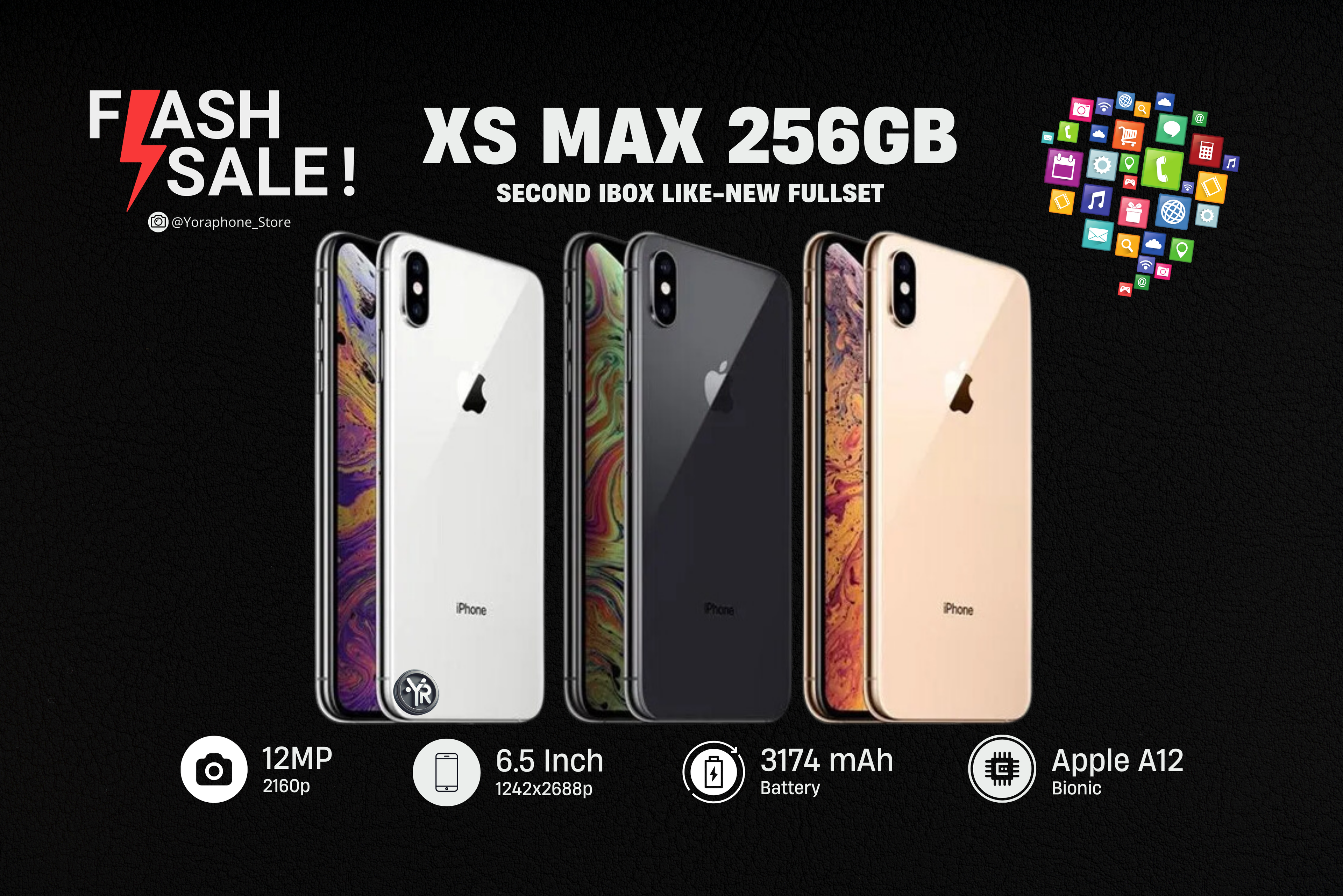 Display Web Banner Promo iPhone XS Max 256GB Second iBox