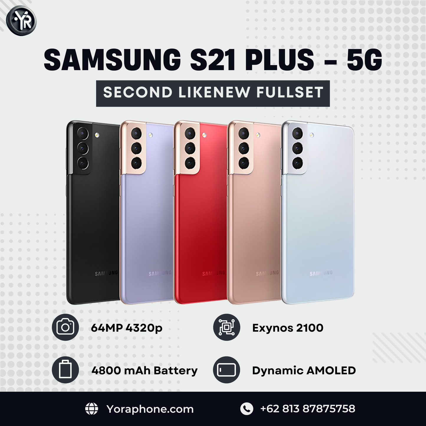 Samsung S21 Plus 5G 256GB Second Resmi Sein - LikeNew.!!