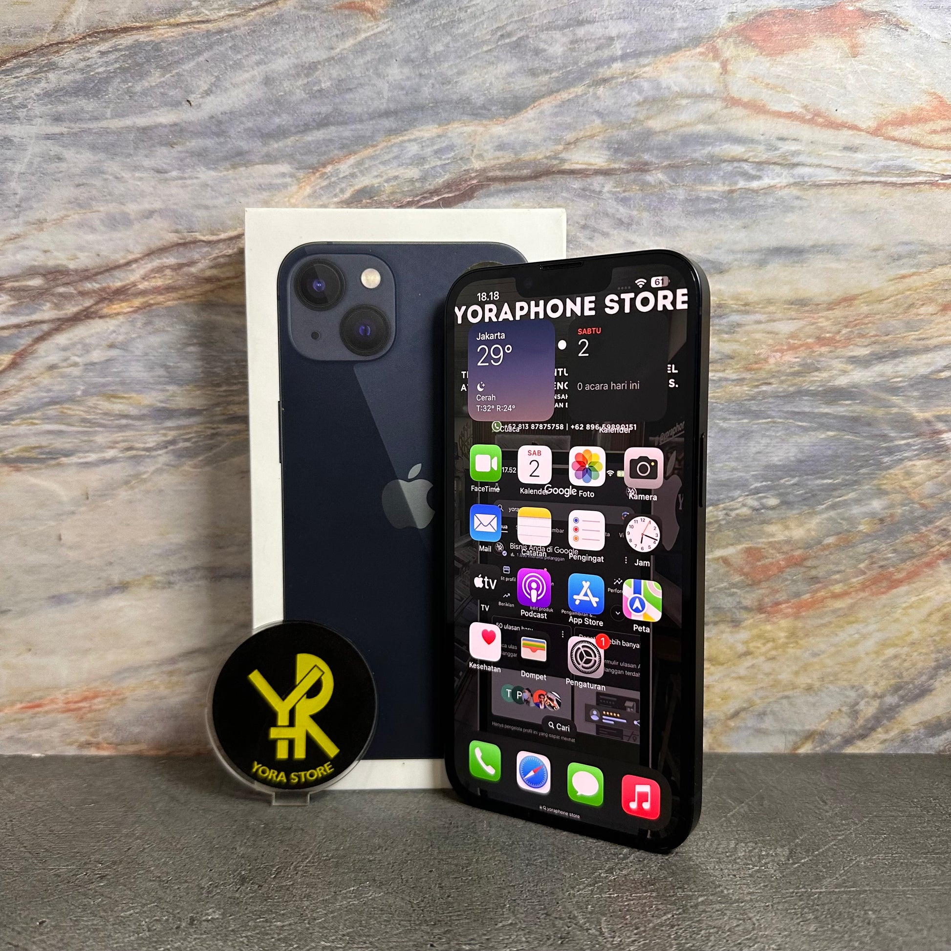 iPhone 13 Midnight 128GB Garansi iBox 12/12/2025