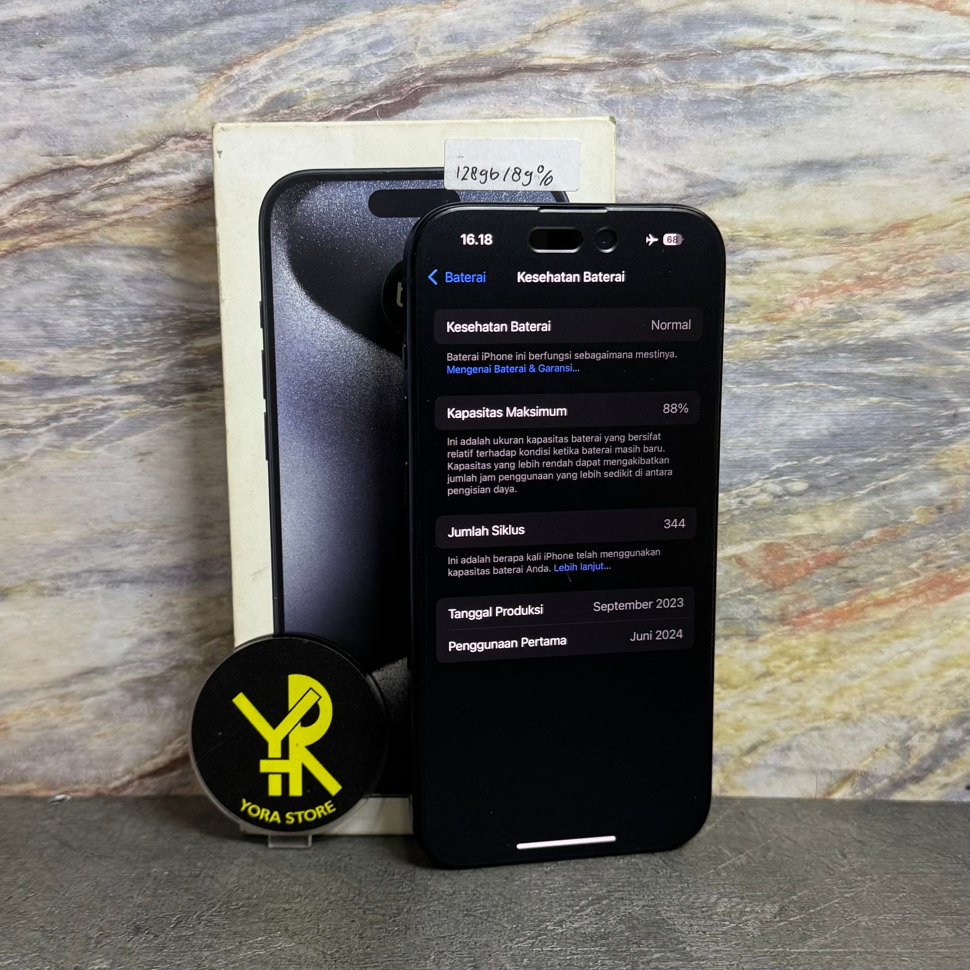 iPhone 15 Pro 128GB Second Garansi Resmi iBox Fullset  - Mulus