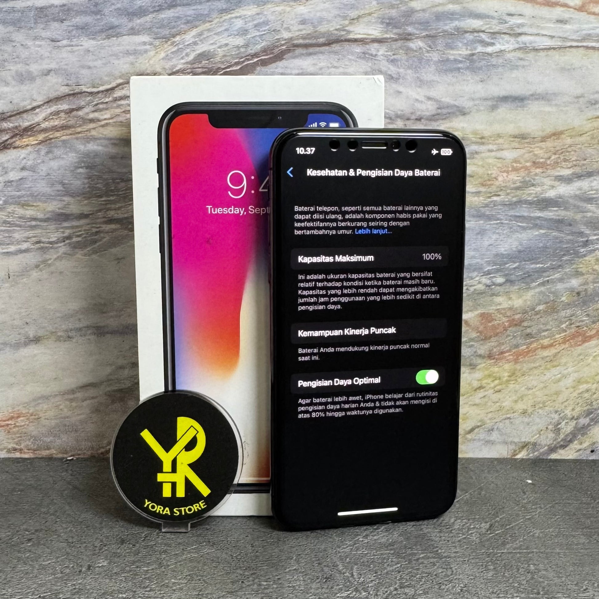 iPhone X 256GB Second IMEI Registered (All Op, Permanent dan Bergaransi) Mulus - Fullset