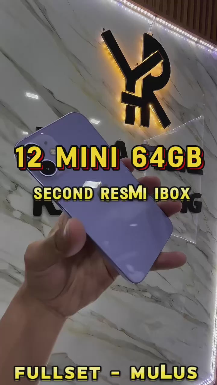 iPhone 12 Mini 64GB Purple Second IBOX Mulus -5